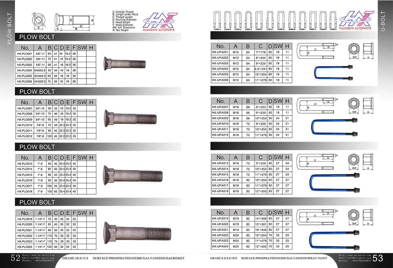 Page 52-53 U bolt and Plow bolt